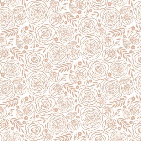 Цветы глитер на белом SC8630-WHITE - фото 1398