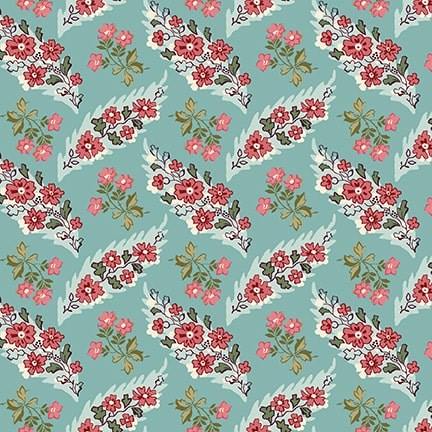3361-76 Floral Leaf Teal 3361-76 - фото 6946