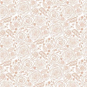 Цветы глитер на белом SC8630-WHITE