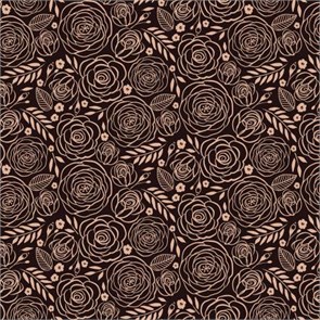 Цветы глитер на черном SC8630-BLACK