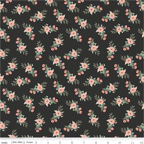 Цветы на черном C8161-BLACK