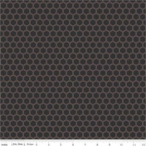 Соты глитер на черном SC8165-BLACK