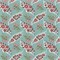3361-76 Floral Leaf Teal 3361-76 - фото 6946