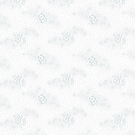 8013-01W Dots Floral White On White  белое на белом 8013-01W - фото 6524
