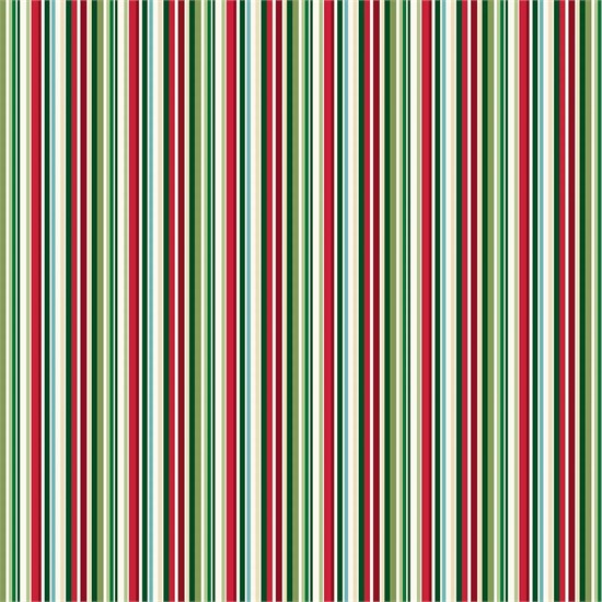 037-1  Wishes – stripe Country Christmas By Makower UK 037-1