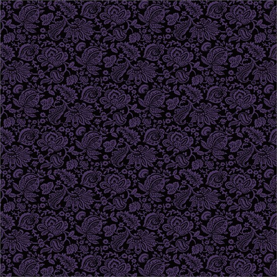 119247 Vivienne Jacobean Floral Purple 119247