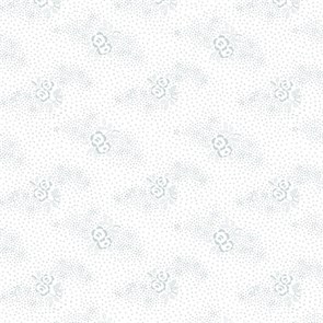 8013-01W Dots Floral White On White  белое на белом 8013-01W