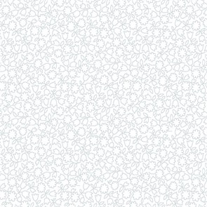 8014-01W  Linework Flowers White On White белое на белом 8014-01W