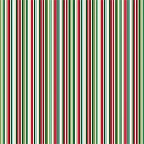 037-1  Wishes – stripe Country Christmas By Makower UK 037-1