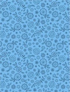 3067-23704-444 Colors of Summer by Jackie Decker - Ditsy Floral - Blue 3067-23704-444